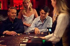 Live dealer casino table with multiple camera feeds